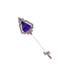 18K GOLD LAPIS LAZULI FIGURAL BROOCH