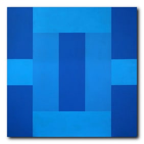 AD REINHARDT (1913-1967), ATTRIBUTED TO, OIL ON PAPER PASTE WOODEN PANEL