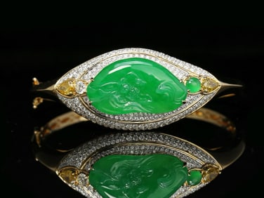 18K GOLD JADEITE BRACELET
