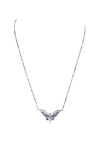 BELLE EPOQUE PLATINUM, DIAMOND AND EMERALD BUTTERFLY NECKLACE