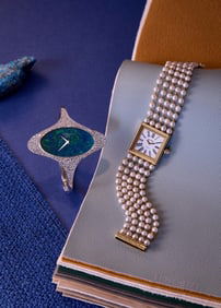 CHANEL 18K GOLD AND AKOYA PEARL WRISTWATCH, LATE 1980S