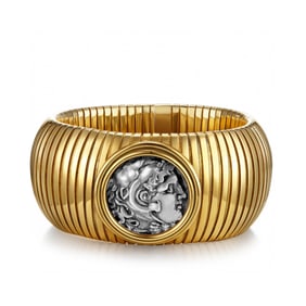 BULGARI 18K GOLD "MONETE" ANCIENT COIN BRACELET