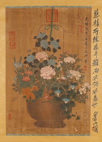 EMPRESS DOWAGER CIXI (1835-1908), ATTRIBUTED TO, FLOWERS