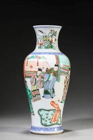 A FAMILLE-ROSE 'FIGURE' VASE