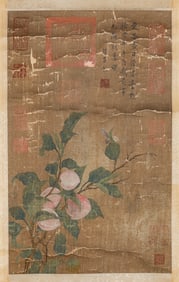 ZHAO CHANG (ACT. 11TH CENTURY), ATTRIBUTED TO, LONGEVITY PEACHES