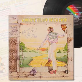 ELTON JOHN SIGNED LP "GOODBYE YELLOW BRICK ROAD," MCA2-10003