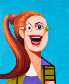GEORGE CONDO (B.1957), ATTRIBUTED TO, OIL ON CANVAS