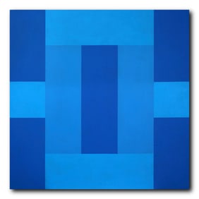 AD REINHARDT (1913-1967), ATTRIBUTED TO, OIL ON PAPER PASTE WOODEN PANEL