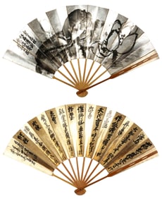 WU CHANGSHUO (1844-1927), ATTRIBUTED TO, LOTUS AND CALLIGRAPHY