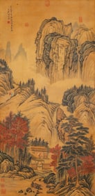 WANG MENG (1308-1385), ATTRIBUTED TO, STONE LAKE MOUNTAIN RETREAT