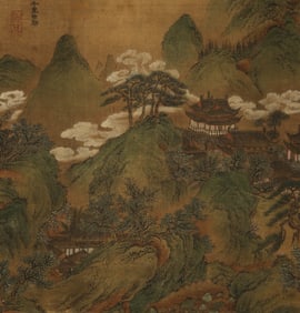 ZHAO BOJU (1120-1182), ATTRIBUTED TO, BLUE-GREEN LANDSCAPE