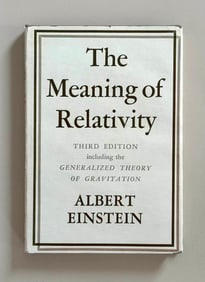 ALBERT EINSTEIN, SIGNED PRESENTATION COPY, "THE MEANING OF RELATIVITY"