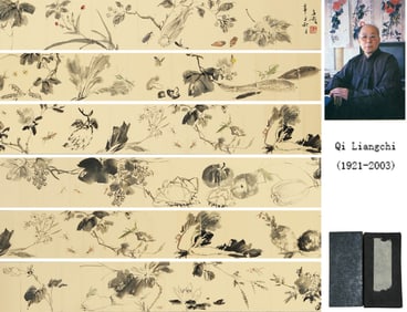 WANG XUETAO (1903-1982), ATTRIBUTED TO,  OF FLOWERS AND INSECTS