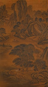 HUANG GONGWANG (1269-1354), ATTRIBUTED TO, VISITING A FRIEND WITH A QIN