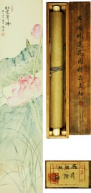 WU HUFAN (1894-1968), ATTRIBUTED TO, RED ATTIRE AND GREEN JADE