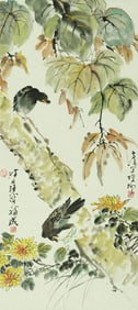 WANG XUETAO (1903-1982) & WANG RONG (ACT. 20TH C.), ATTRIBUTED TO, FLOWERS AND BIRDS