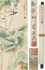 XIE ZHILIU (1910-1997), ATTRIBUTED TO, FLOWERS AND BIRDS