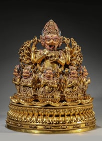 A TIBETAN ROYAL TEMPLE STYLE YAMANTAKA MANDALA