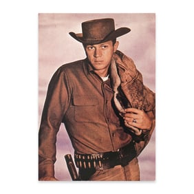 STEVE MCQUEEN SIGNED POSTCARD