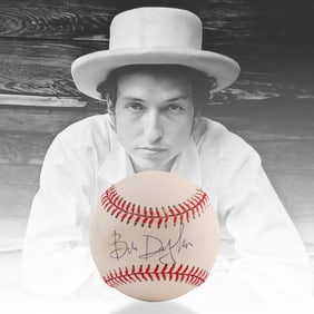BOB DYLAN SIGNED OFFICIAL AMERICAN LEAGUE BASEBALL
