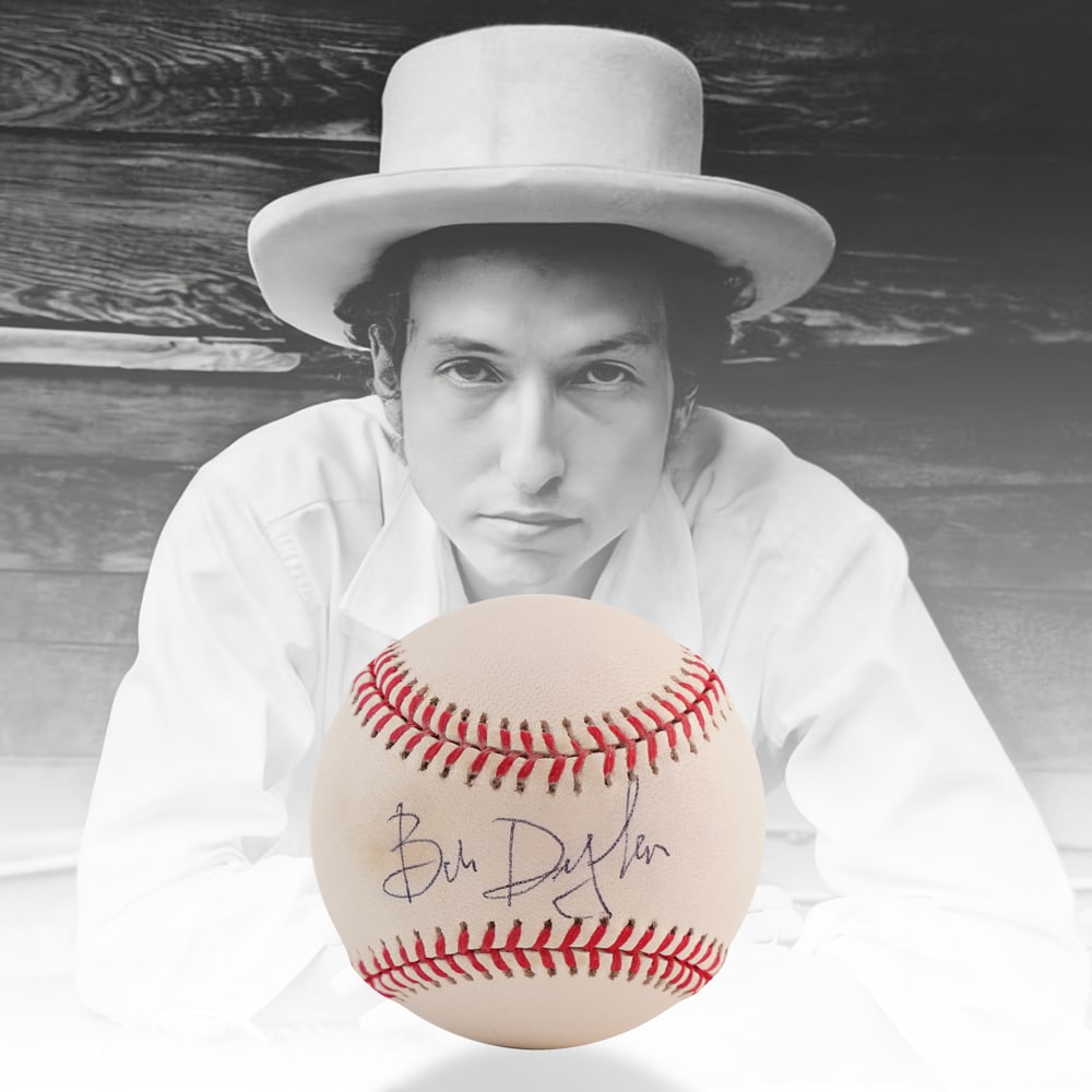 BOB DYLAN SIGNED OFFICIAL AMERICAN LEAGUE BASEBALL (1 of 3)