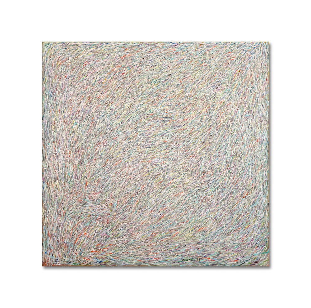 PIERO DORAZIO (1927-2005), ATTRIBUTED TO, OIL ON CANVAS: Signed (lower right) Image Dimensions: 40 1/8 x 40 1/8 in (102 x 102 cm) This painting comes with COA. Piero Dorazio stands as one of the most influential figures of post-war Italian abstraction, emer
