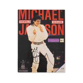 MICHAEL JACKSON SIGNED "WEMBLEY WIZARD" SOUVENIR EDITION NO. 2