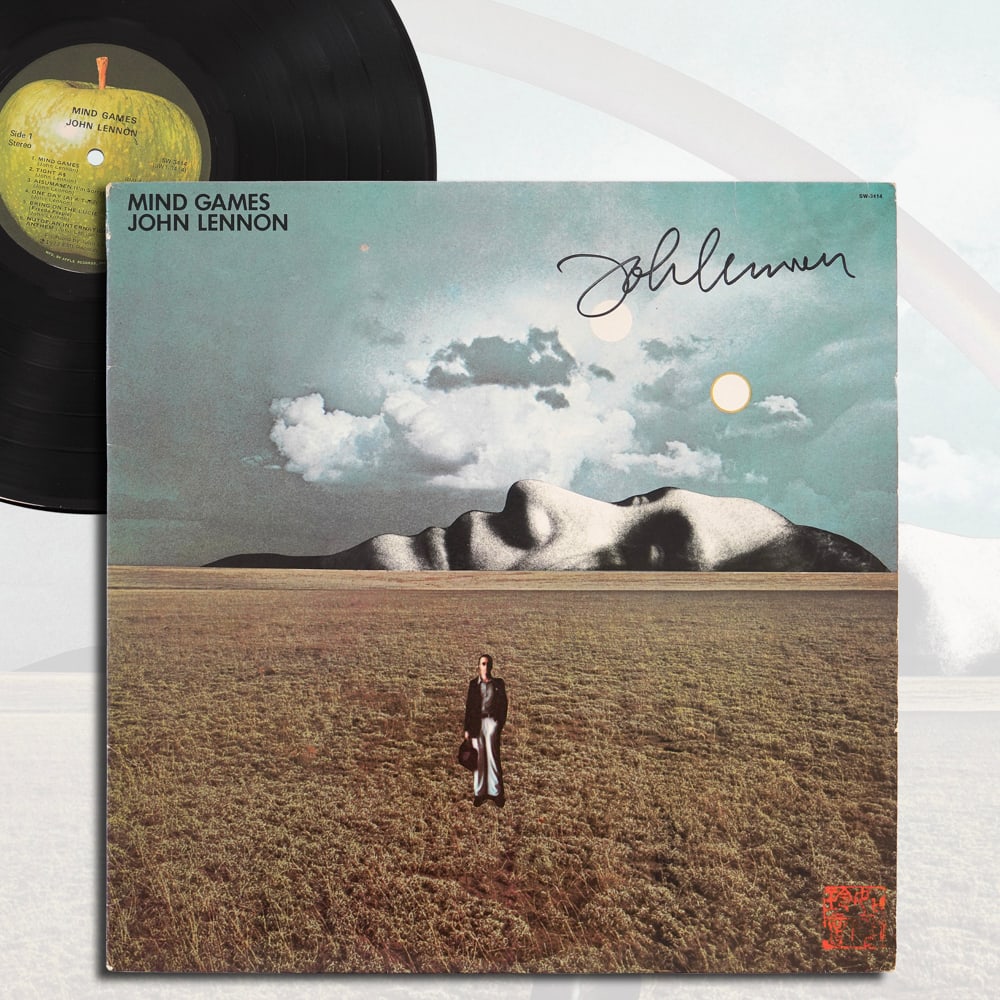 JOHN LENNON SIGNED VINYL - "MIND GAMES" (1973, ORIGINAL FIRST PRESSING) (1 of 6)