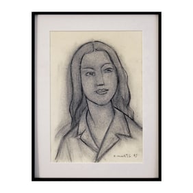 HENRI MATISSE (1869-1954), ATTRIBUTED TO, CHARCOAL ON PAPER