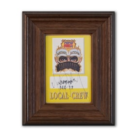 MICHAEL JACKSON SIGNED DANGEROUS WORLD TOUR LOCAL CREW PASS - TOKYO, JAPAN (1992)