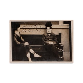 CHARLIE CHAPLIN SIGNED GELATIN SILVER PHOTOGRAPH