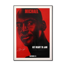 MICHAEL JORDAN SIGNED "SPACE JAM" ORIGINAL MOVIE POSTER (1996)