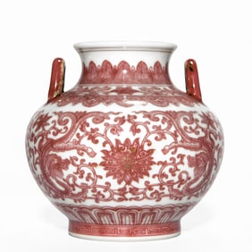 QIANLONG PERIOD, IRON-RED DRAGON JAR
