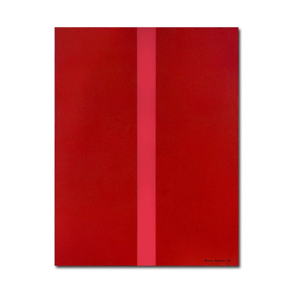 BARNETT NEWMAN (1905-1970), ATTRIBUTED TO, OIL ON CANVAS: Signed (lower right) Image Dimensions: 37 1/2 x 28 3/4 in (95 x 73 cm) This painting comes with COA. Barnett Newman stands as one of the most decisive voices of post-war Abstract Expressionism, and am