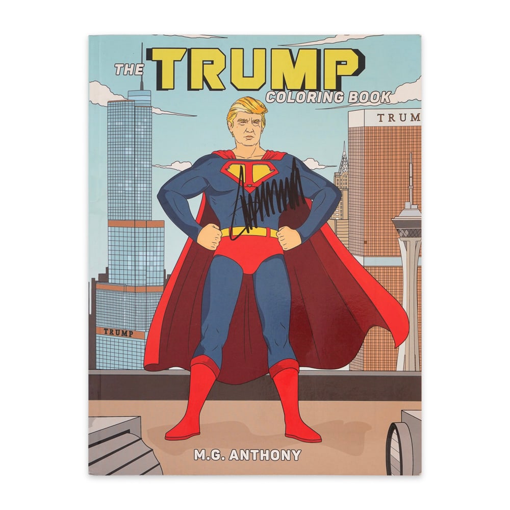 DONALD TRUMP SIGNED "THE TRUMP COLORING BOOK" FIRST EDITION (1 of 3)