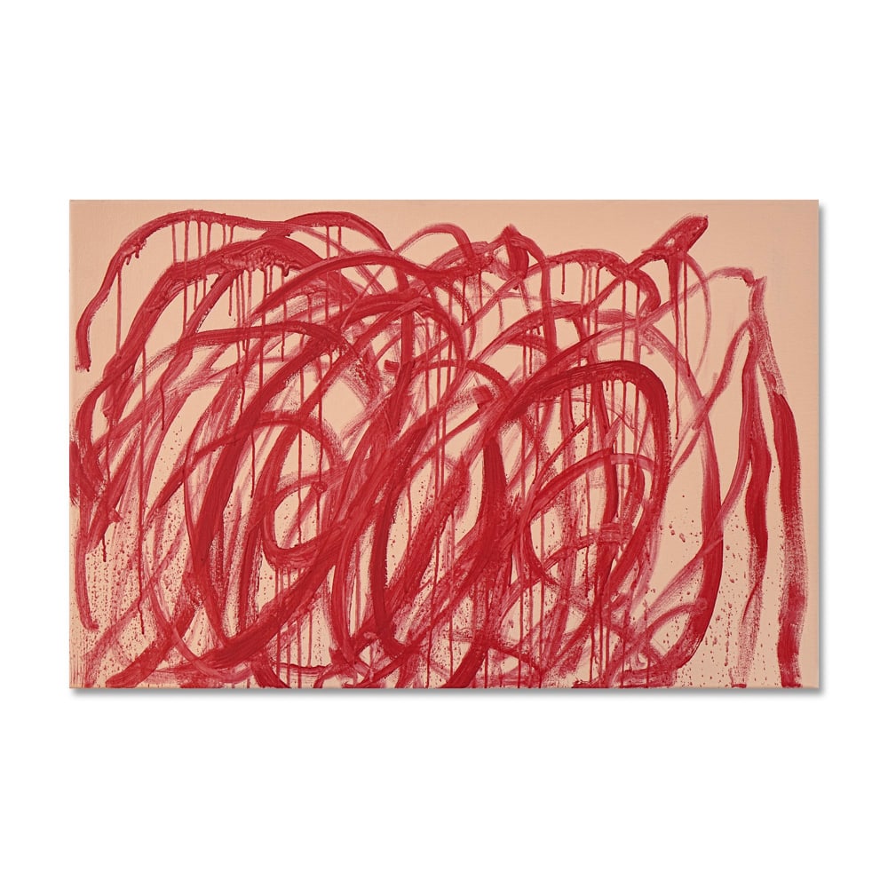 CY TWOMBLY (1928-2011), ATTRIBUTED TO, ACRYLIC ON CANVAS (1 of 2)