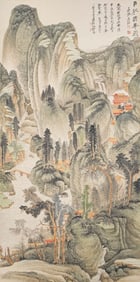 ZHANG DAQIAN (1899-1983), ATTRIBUTED TO, INK AND COLOR ON PAPER