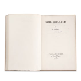 T. S. ELIOT SIGNED "FOUR QUARTETS"