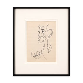 MICHAEL JACKSON SIGNED SKETCH