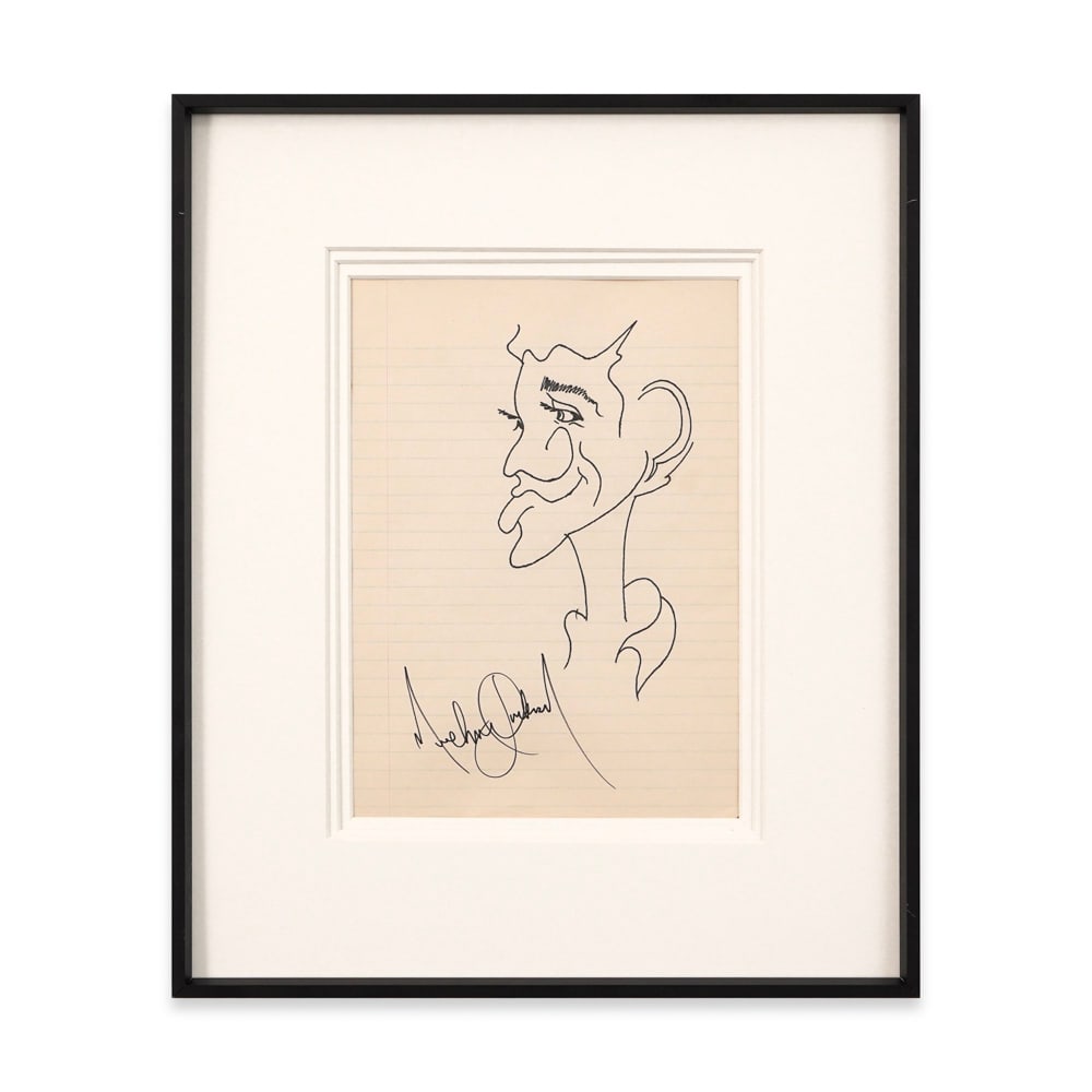 MICHAEL JACKSON SIGNED SKETCH (1 of 1)