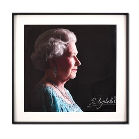 QUEEN ELIZABETH II SIGNED POSTER