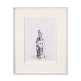 STEVE PENLEY SIGNED 'COCA COLA BOTTLE' DRAWING