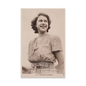 PRINCESS ELIZABETH SIGNED POSTCARD