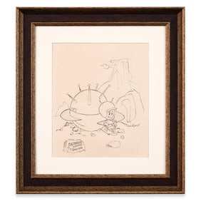 THE GREAT GAZOO PUBLICITY DRAWING FROM THE FLINTSTONES