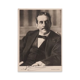 GIACOMO PUCCINI SIGNED POSTCARD