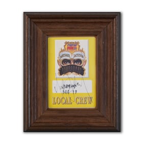 MICHAEL JACKSON SIGNED DANGEROUS WORLD TOUR LOCAL CREW PASS - TOKYO, JAPAN (1992)