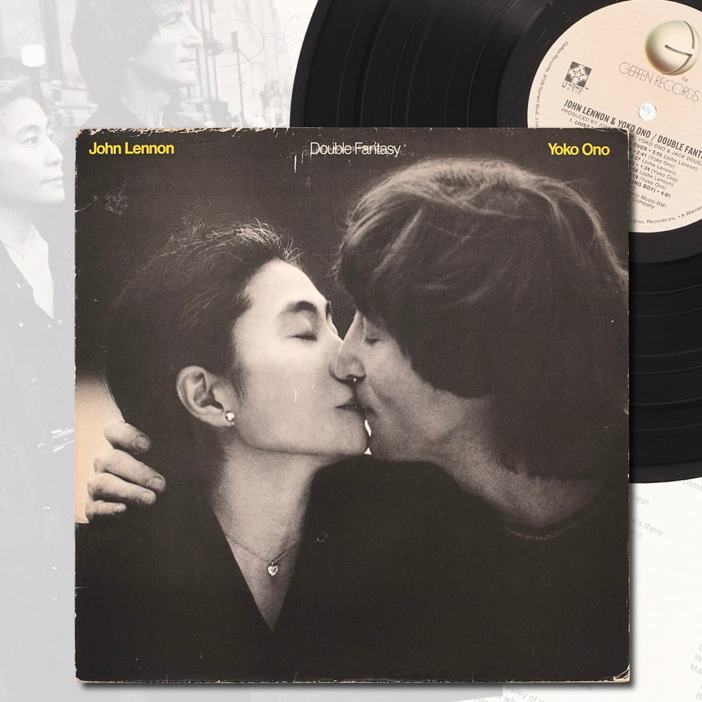 JOHN LENNON SIGNED "DOUBLE FANTASY" LP: 12 1/4 x 12 1/4 in Provenance and authentication: This collectible has undergone a rigorous forensic evaluation. The signatures were carefully analyzed across multiple criteria, including ink