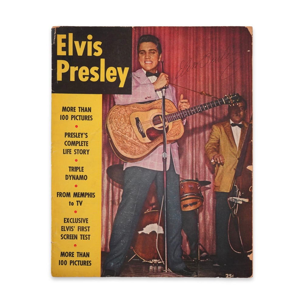 ELVIS PRESLEY SIGNED ELVIS PRESLEY PICTORIAL MAGAZINE (1 of 3)
