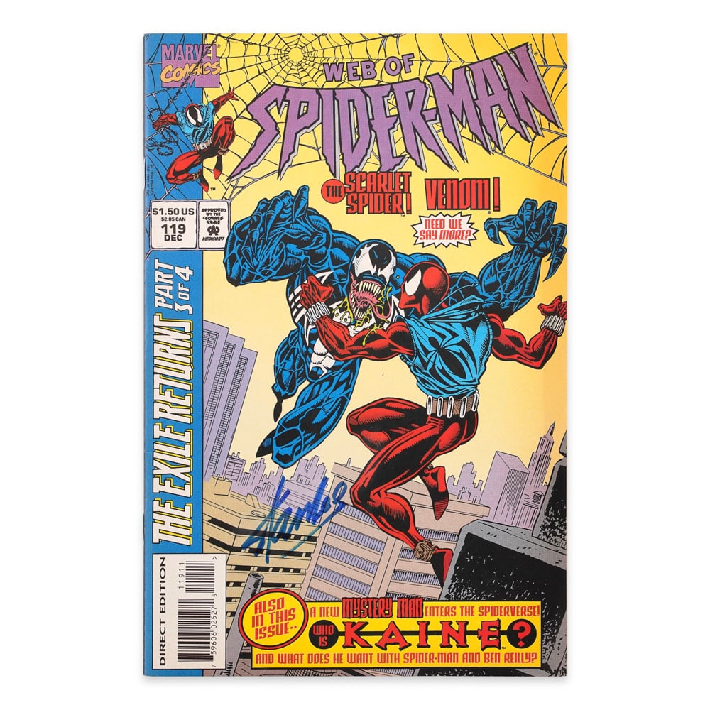 STAN LEE SIGNED COMIC BOOK WEB OF SPIDER MAN (1 of 3)