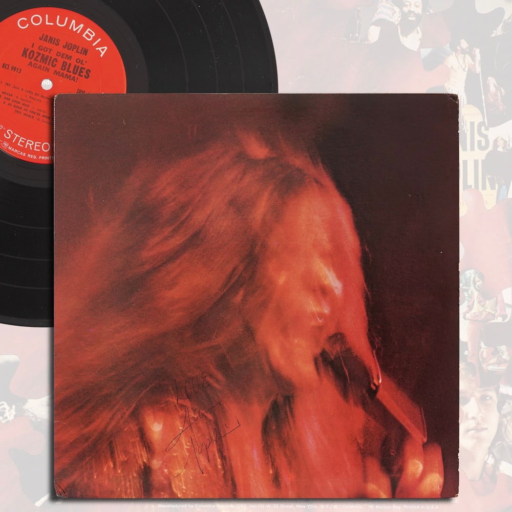 JANIS JOPLIN SIGNED "I GOT DEM OL' KOZMIC BLUES AGAIN MAMA!" LP (1 of 6)